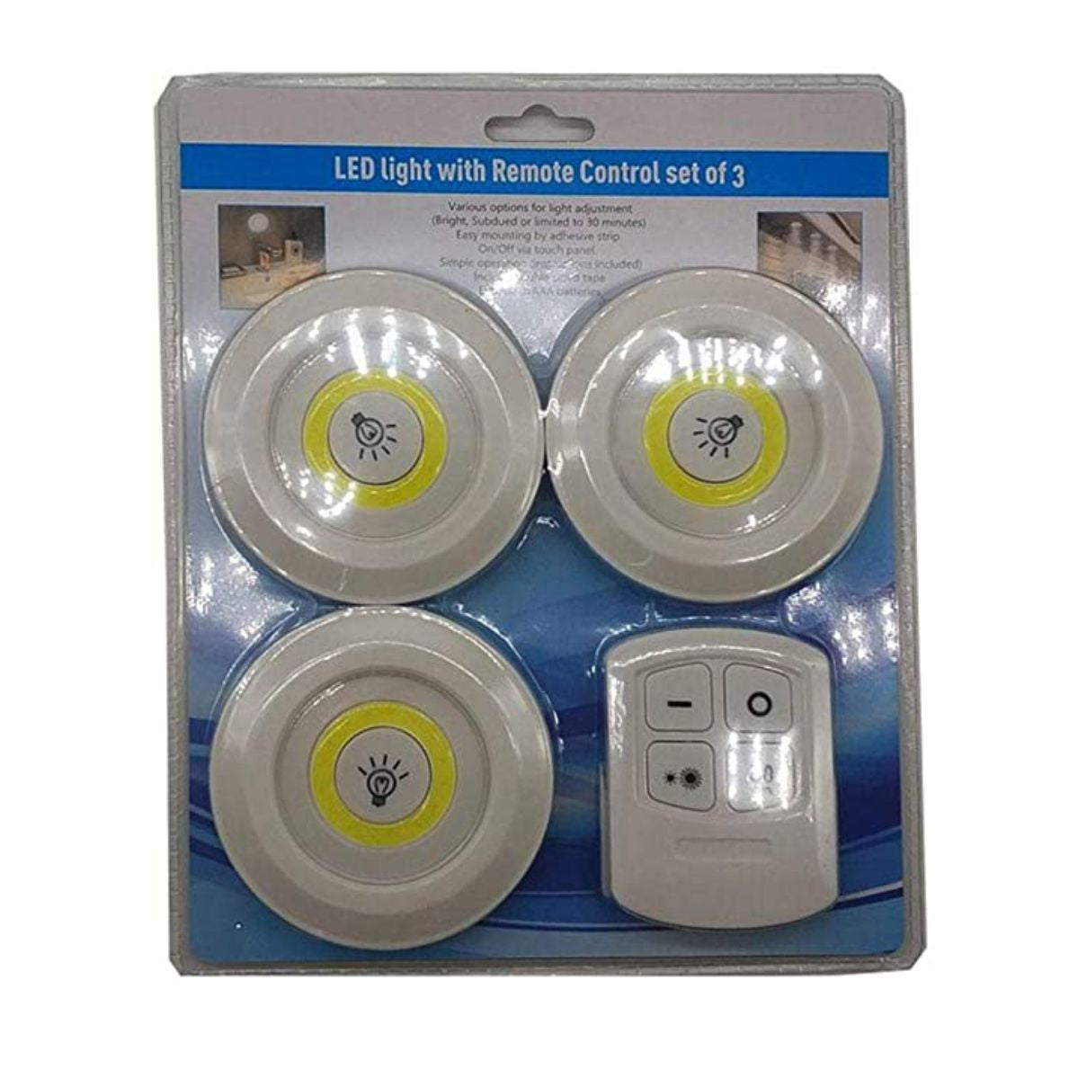 LITE PRO® LÁMPARA LED PORTÁTIL CON CONTROL REMOTO KIT X 3 UNIDADES