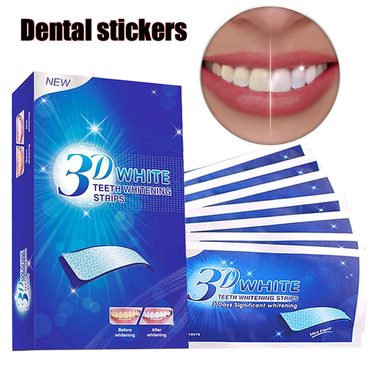 BANDAS STICKERS BLANQUEADORAS DENTALES POR PARES