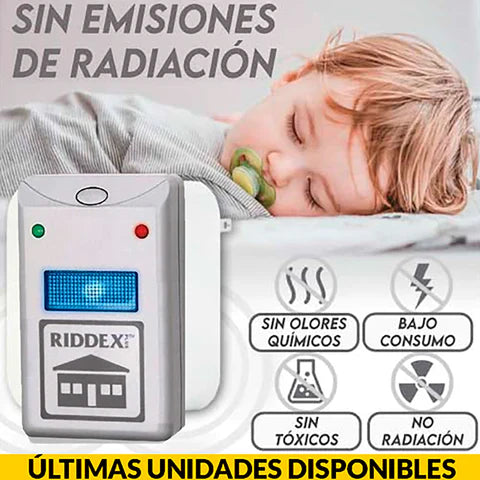 RIDDEX REPELENTE ELECTRÓNICO ANTI PLAGAS POR ULTRASONIDO