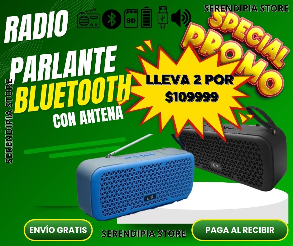 RADIO PARLANTE BLUETOOTH CON ANTENA