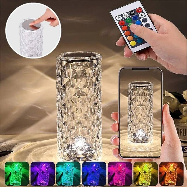 LÁMPARA DE CRISTAL RGB CON PARLANTE BLUETOOTH
