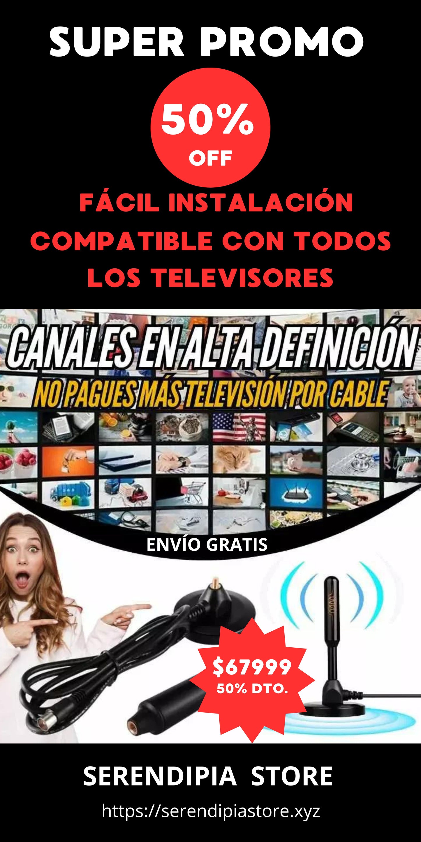 ANTENA TDT FULL HD 4K