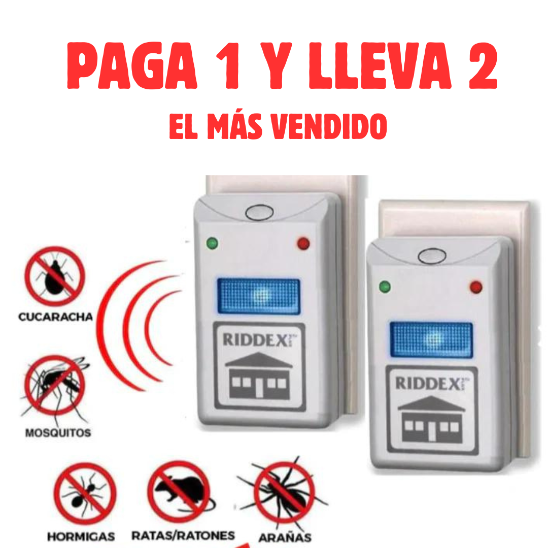 RIDDEX REPELENTE ELECTRÓNICO ANTI PLAGAS POR ULTRASONIDO
