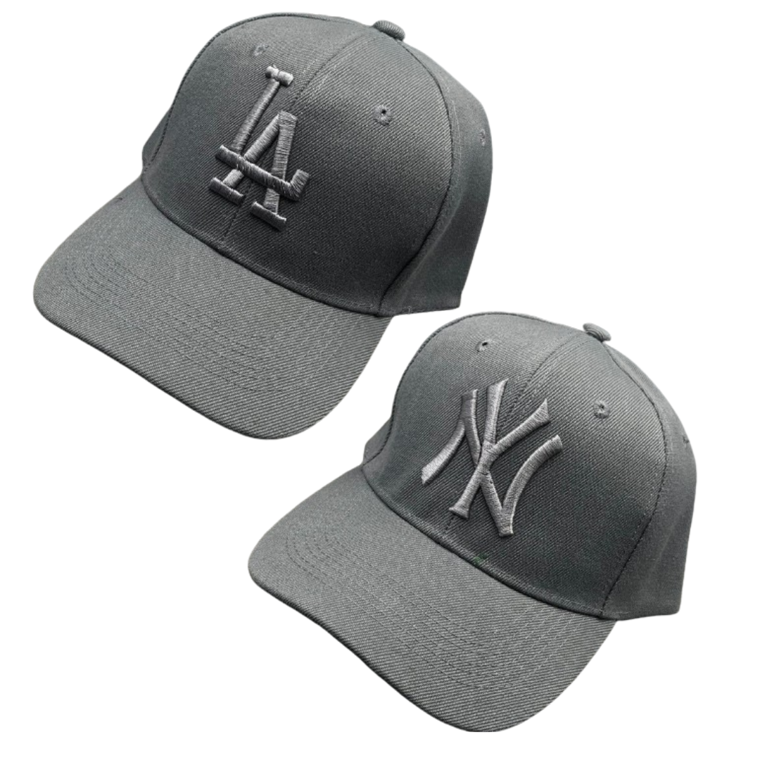 GORRA DEPORTIVA CON LOGO NY - LA -BORDADA AJUSTABLE CON VELCRO