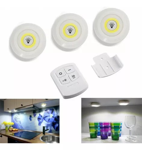 LITE PRO® LÁMPARA LED PORTÁTIL CON CONTROL REMOTO KIT X 3 UNIDADES