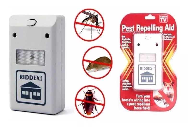 RIDDEX REPELENTE ELECTRÓNICO ANTI PLAGAS POR ULTRASONIDO