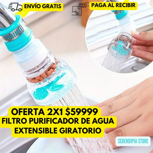 OFERTA 2X1 FILTRO PURIFICADOR DE AGUA GIRATORIO Y EXTENSIBLE MARCA HARKO