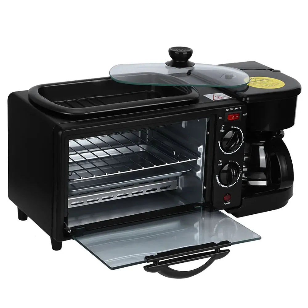 MÁQUINA MULTIFUNCIONAL SOKANY 3 EN 1 HORNO ELÉCTRICO, CAFETERA Y PARRILLA