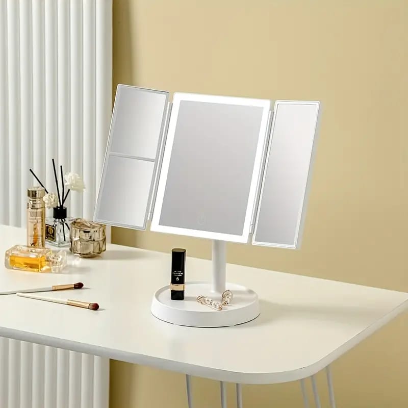 MIRROR GLAM- Espejo Led de Tres Caras Táctil
