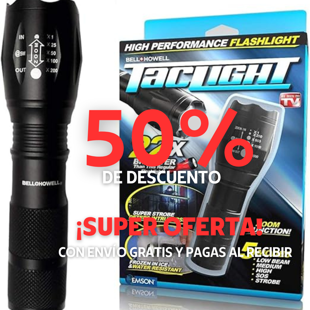 LINTERNA TÁCTICA GRADO MILITAR BELL+HOWELL TACLIGHT