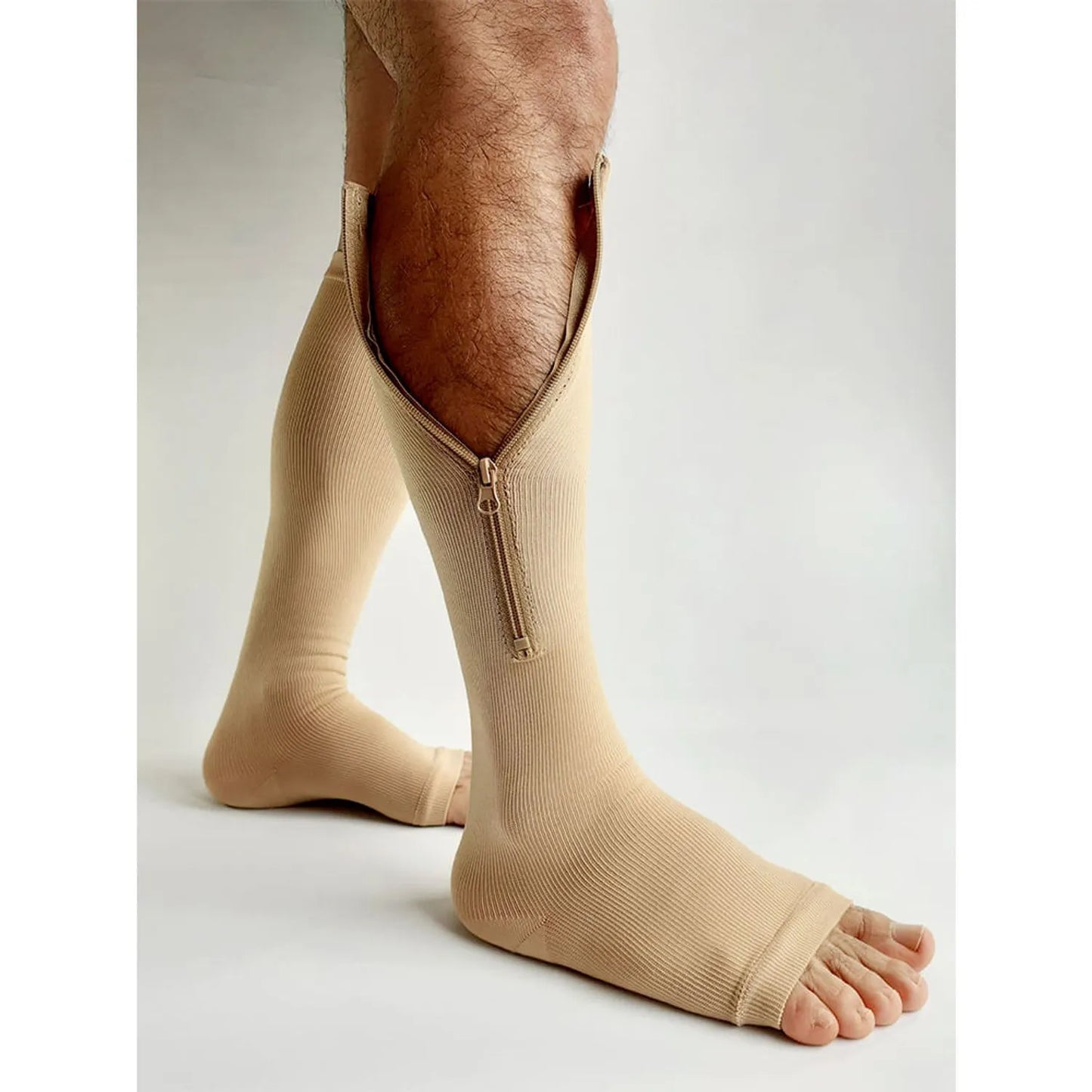 MEDIAS DE COMPRESIÓN UNISEX ANTI VÁRICES CON CREMALLERA