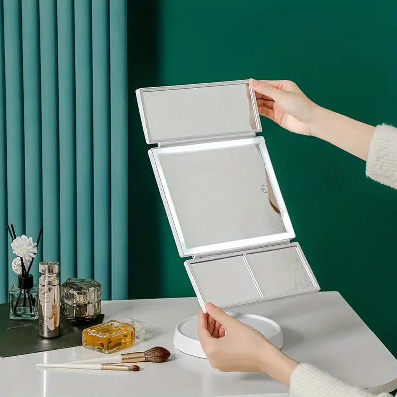 MIRROR GLAM- Espejo Led de Tres Caras Táctil