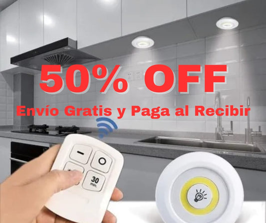 LITE PRO® LÁMPARA LED PORTÁTIL CON CONTROL REMOTO KIT X 3 UNIDADES